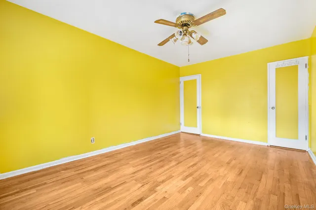 a view of a big room with wooden floor