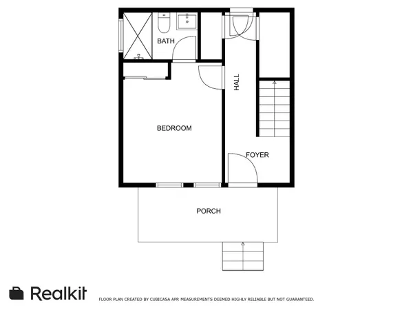 a picture of a bathroom with mirror