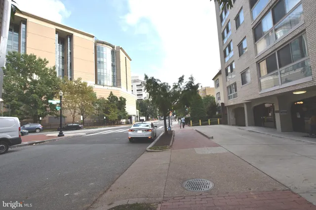 a view of a street with houses