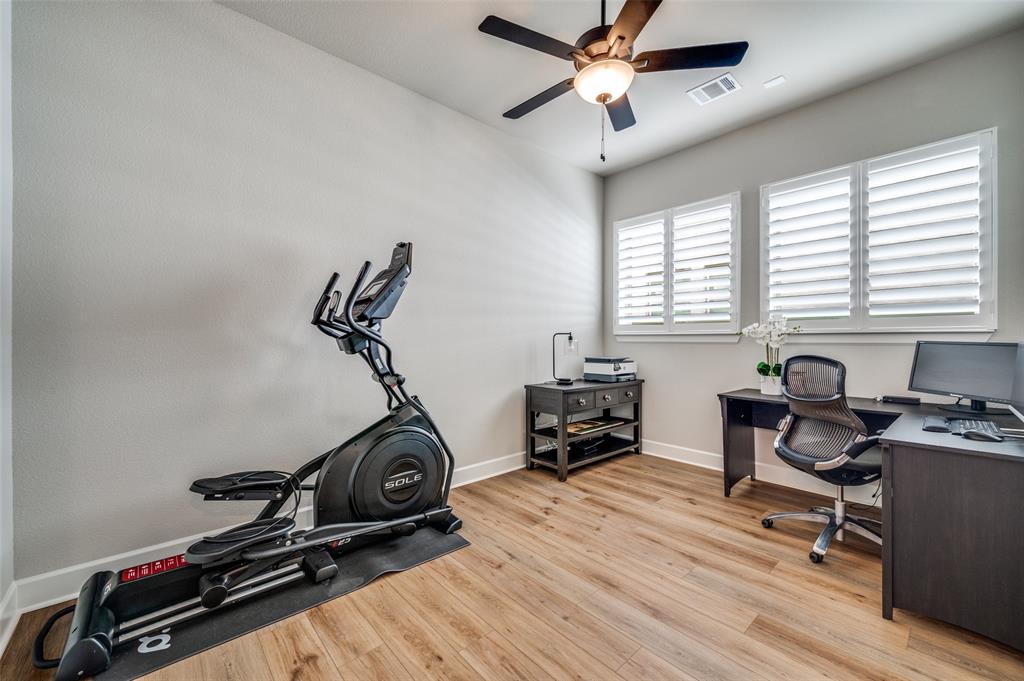6333 Hedgecoxe Road The Colony, TX 75056 - Photo 11 of 25 Downstairs office directly across from the kitchen area