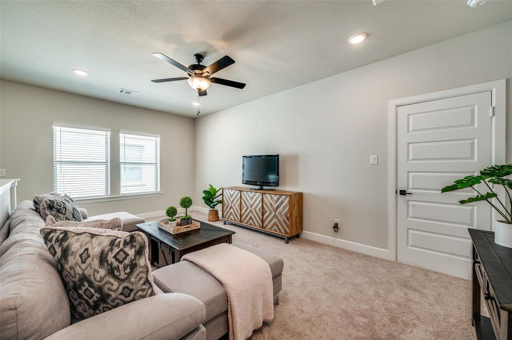 6333 Hedgecoxe Road The Colony, TX 75056 - Photo 21 of 25 Set up as a living room this bonus room is also a flex space to set up as you need