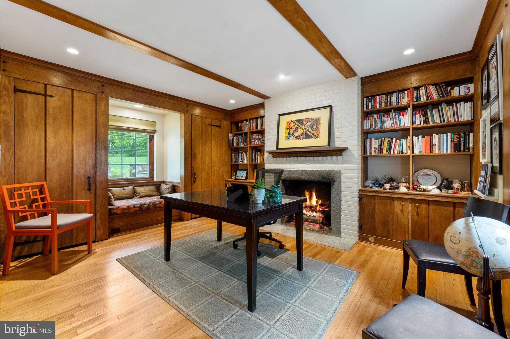 569 County Line Road Wayne, PA 19087 - Photo 11 of 64 Charming Office with Built-ins and Fireplace
