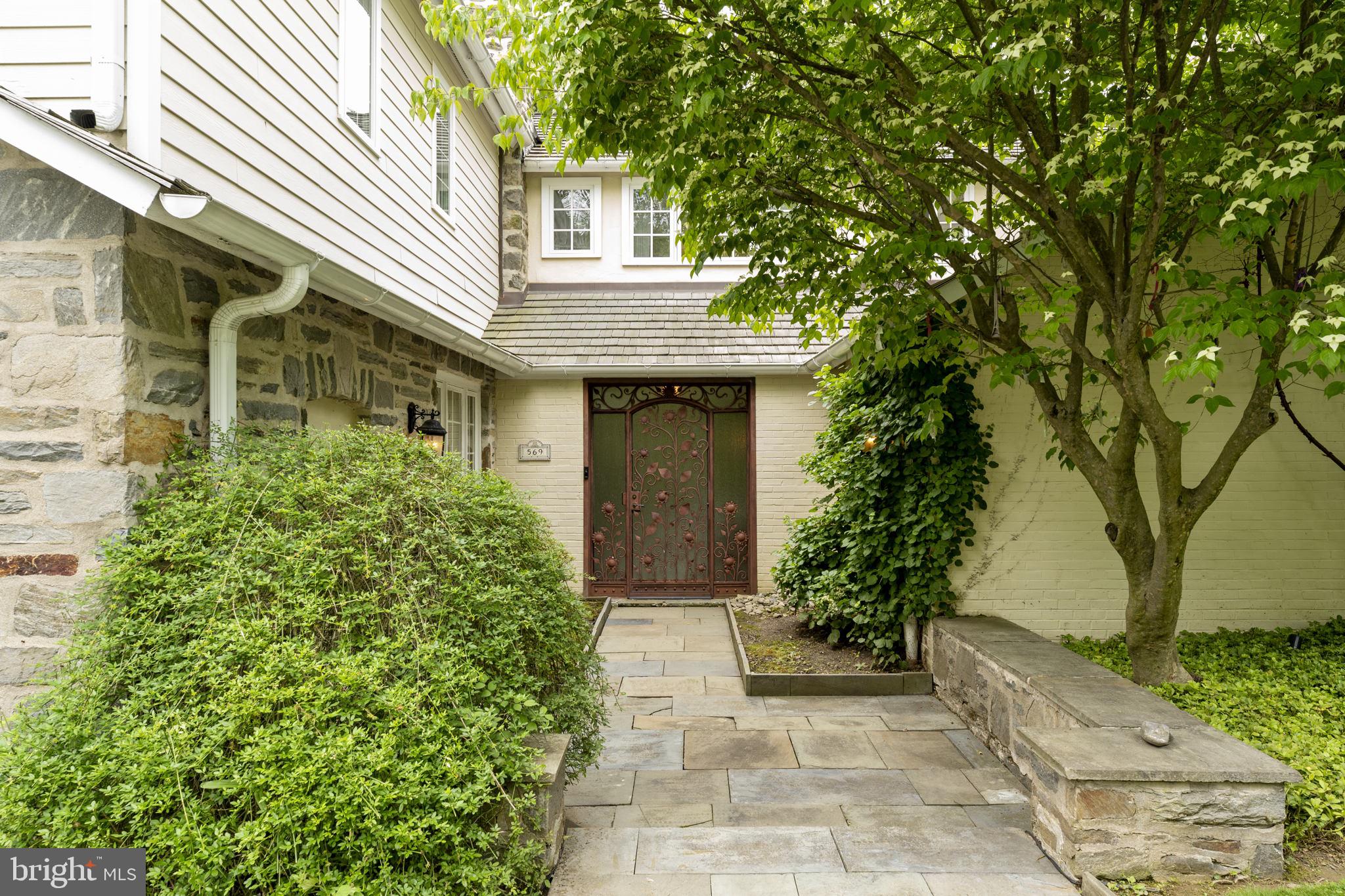 569 County Line Road Wayne, PA 19087 - Photo 5 of 64 Front Door with Hand Made Wrought Iron Door