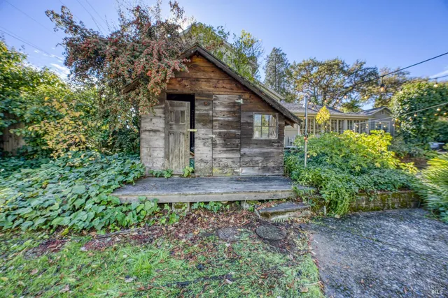 a view of city from a balcony