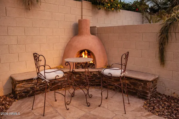 a view of a house with a patio