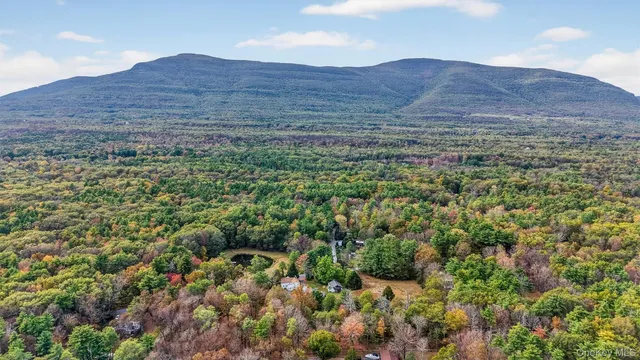 a view of an outdoor space and a mountain view