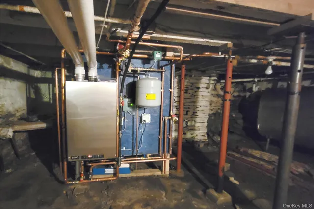 a close view of water heater room