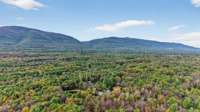 a view of an outdoor space and a mountain view