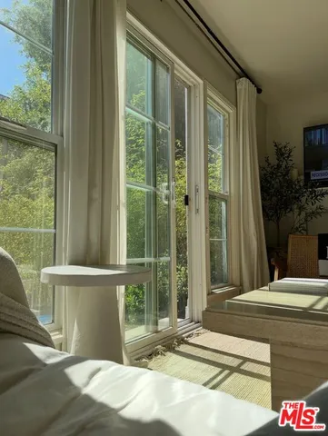 a view of backyard from balcony