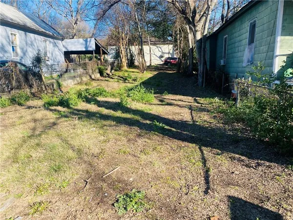 a view of yard with large tree