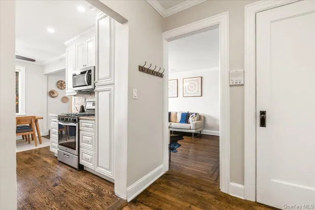 a view of kitchen and living room