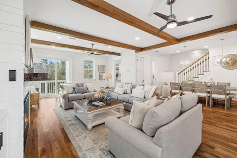 a bedroom with a bed and a table