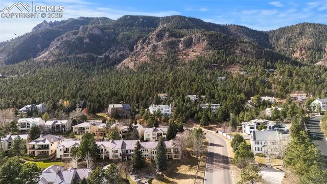 a view of a city with lots of trees