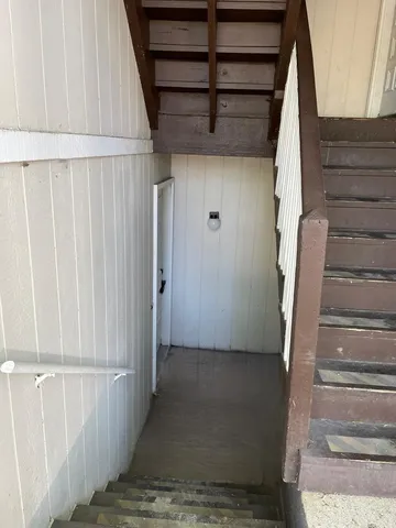 a view of wooden door