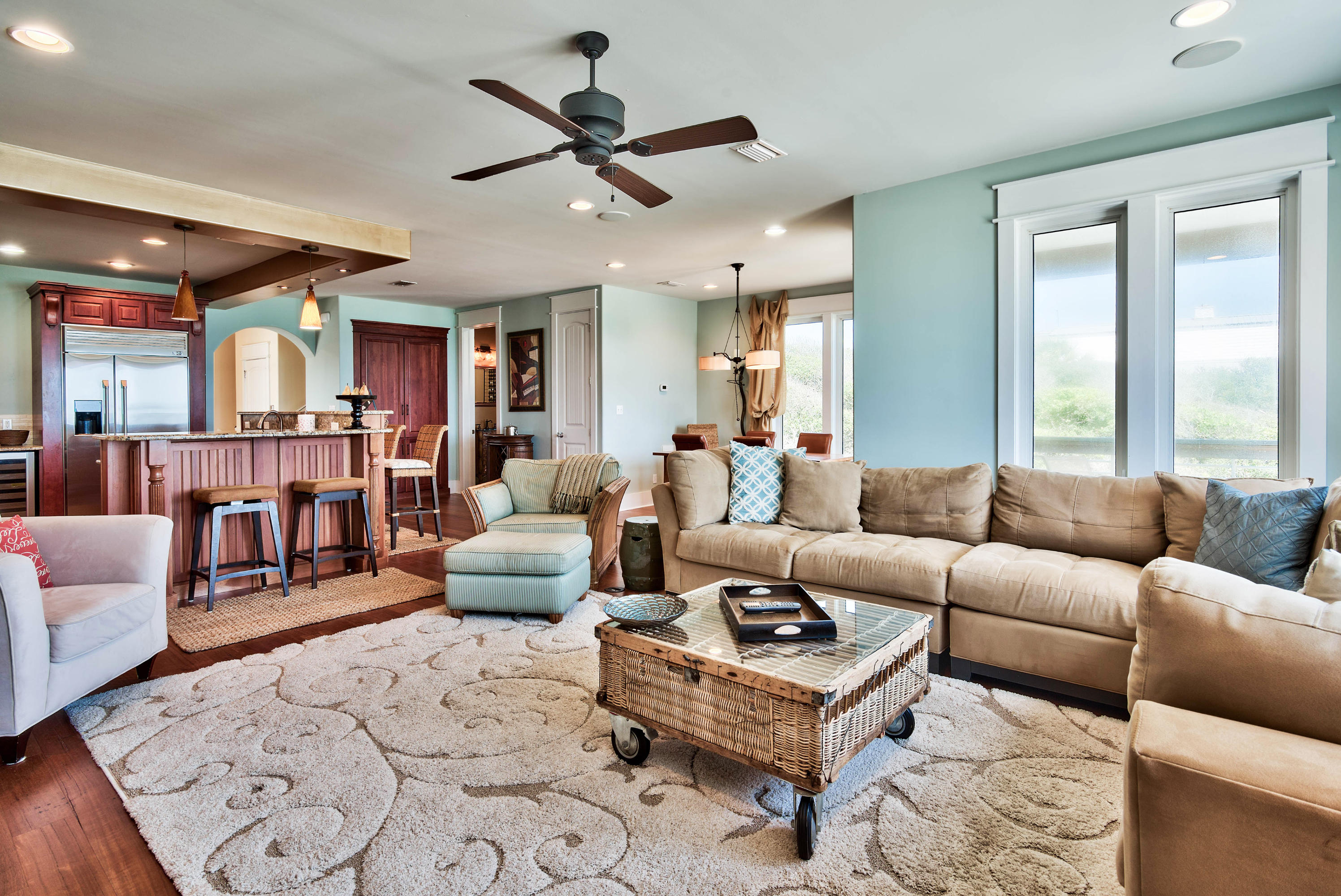 179 Pelican Circle Seacrest, FL 32461 - Photo 31 of 94 a living room with furniture ceiling fan and a rug