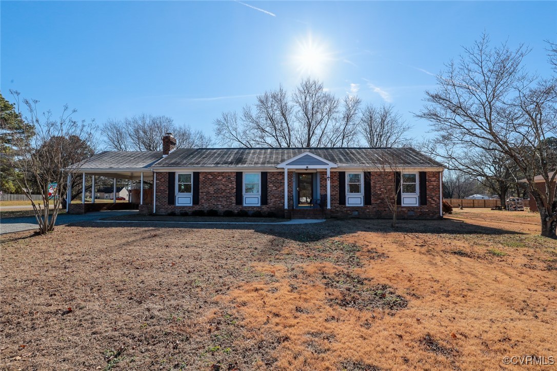 2976 Venter Road Aylett, VA 23009 - Photo 1 of 29 Ranch-style house featuring a carport