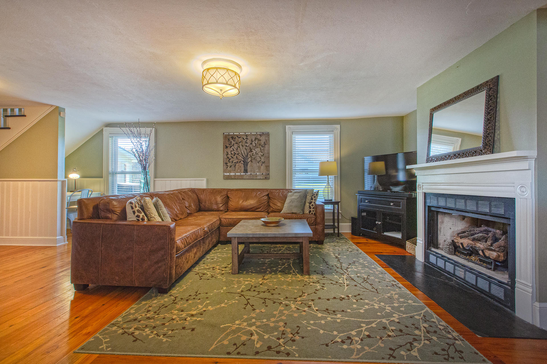 1413 Pollard Road Montvale, VA 24122 - Photo 35 of 68 a living room with furniture and a fireplace
