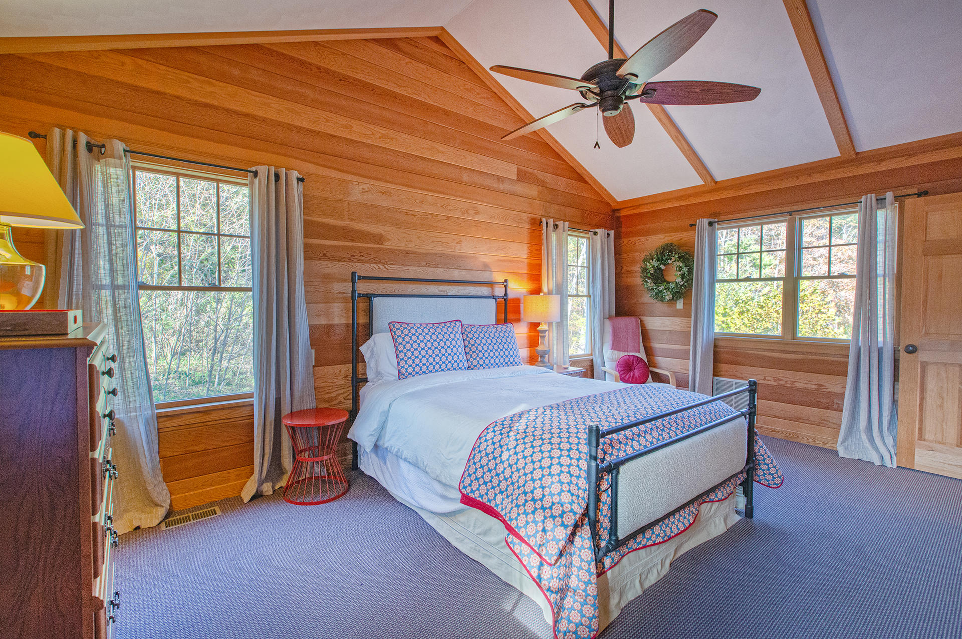 1413 Pollard Road Montvale, VA 24122 - Photo 53 of 68 a bedroom with a bed and a ceiling fan
