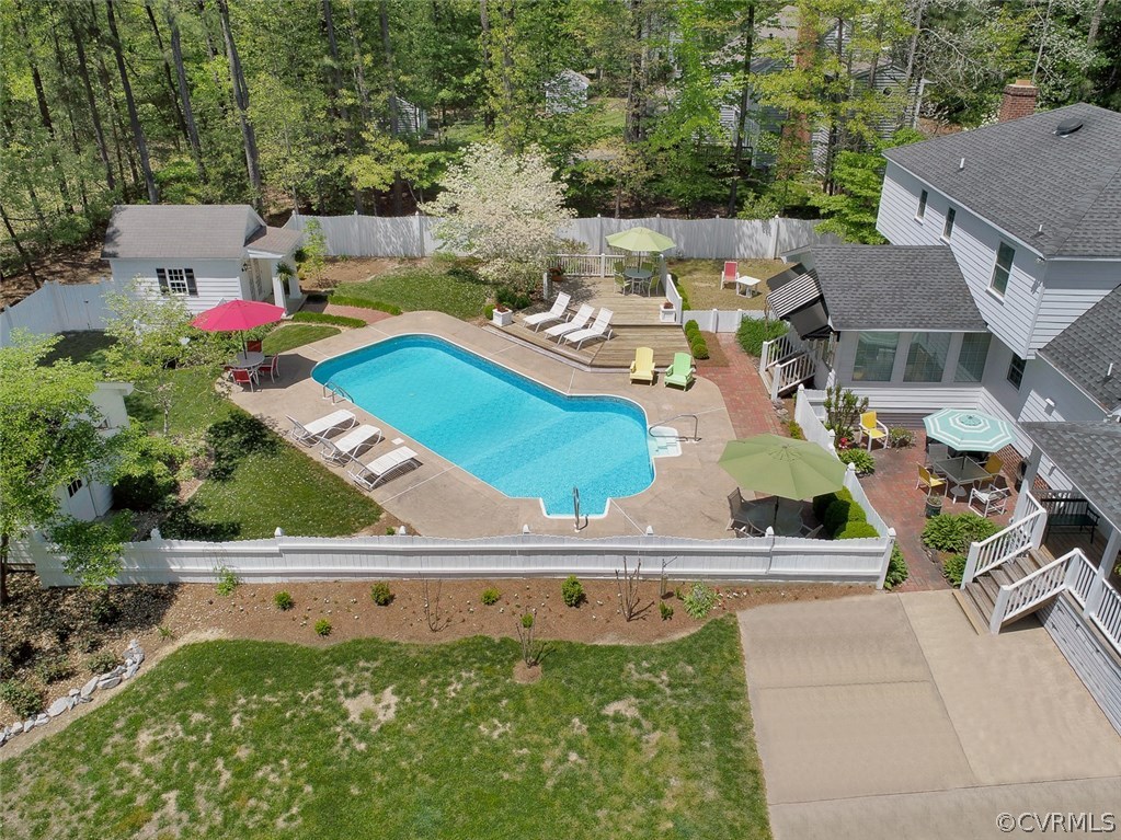 6611 Glebe Point Road Chesterfield, VA 23838 - Photo 43 of 44 an aerial view of a house with outdoor space