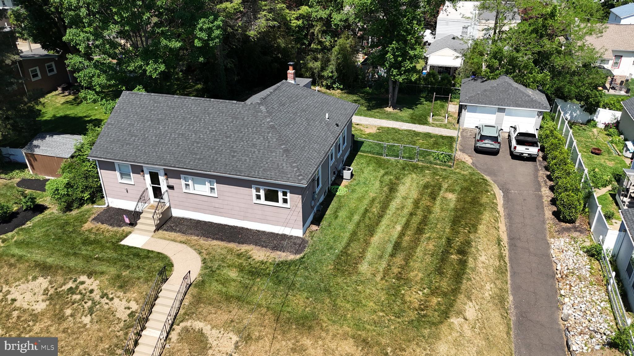211 North Sylvania Avenue Jenkintown, PA 19046 - Photo 16 of 17 an aerial view of a house with table and chairs