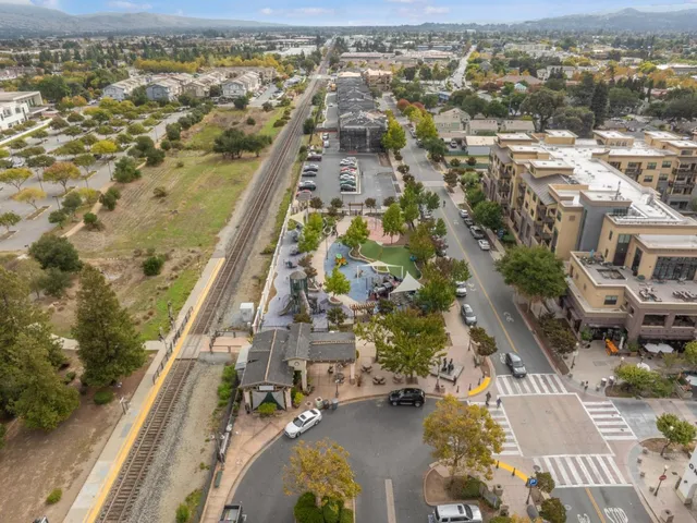 a view of a city with an ocean view