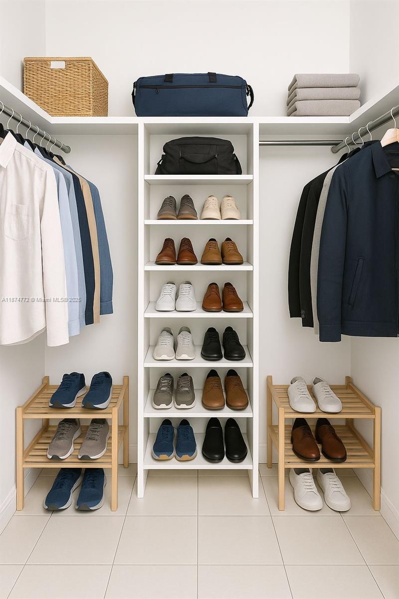 601 Northeast 36th Street, Unit 806 Miami, FL 33137 - Photo 17 of 28 a view of walk in closet and bathroom