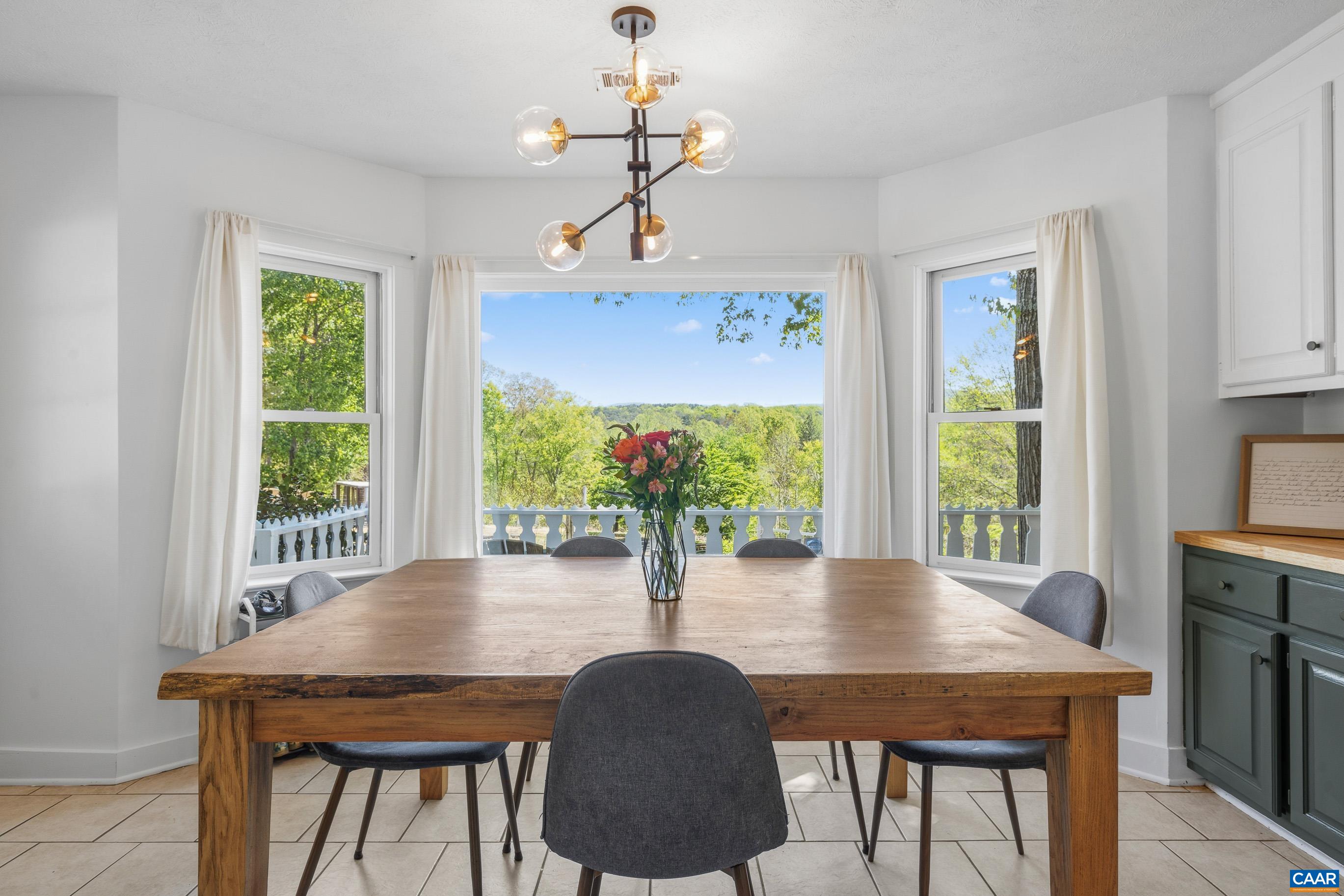 2947 Merrie Meadows Lane Keswick, VA 22947 - Photo 38 of 75 a view of a dining room with furniture window and outside view