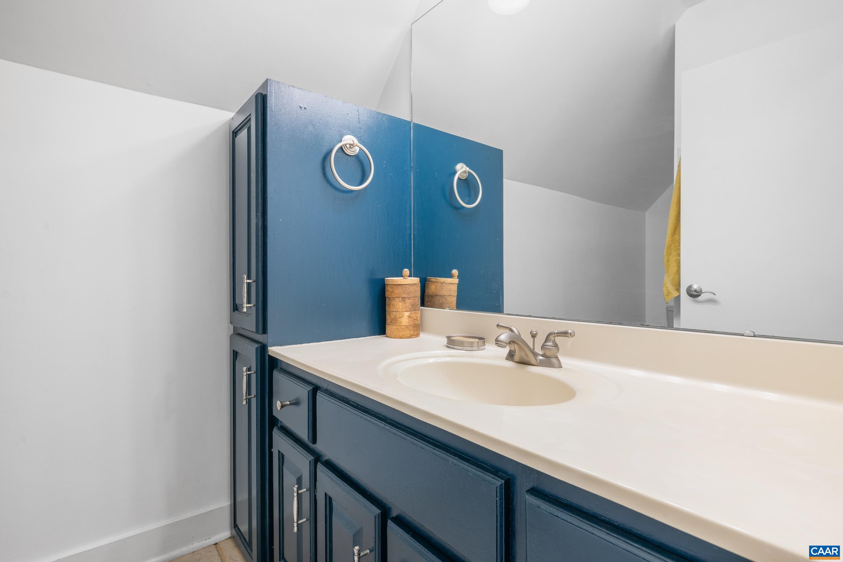 2947 Merrie Meadows Lane Keswick, VA 22947 - Photo 49 of 75 a bathroom with a sink vanity and a mirror