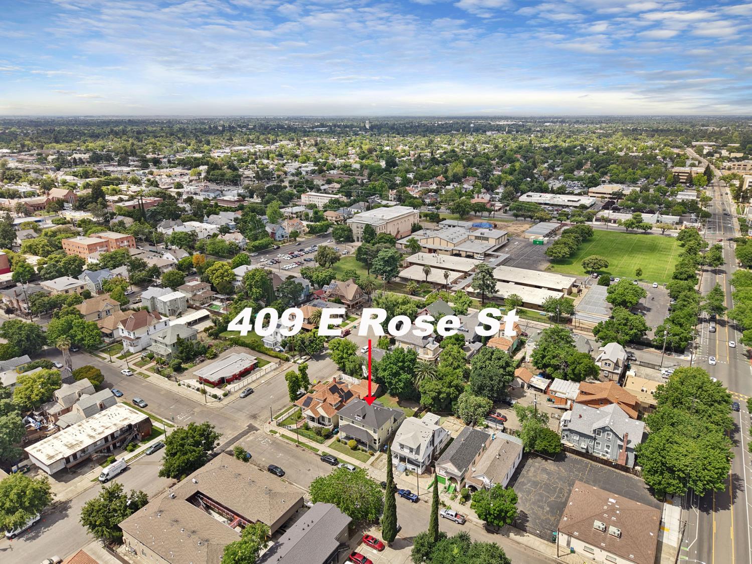 409 East Rose Street Stockton, CA 95202 - Photo 13 of 35 an aerial view of multiple house