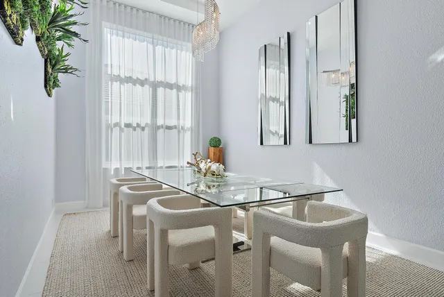 a living room with furniture and a couch