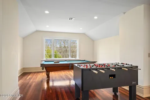 a living room with a large window