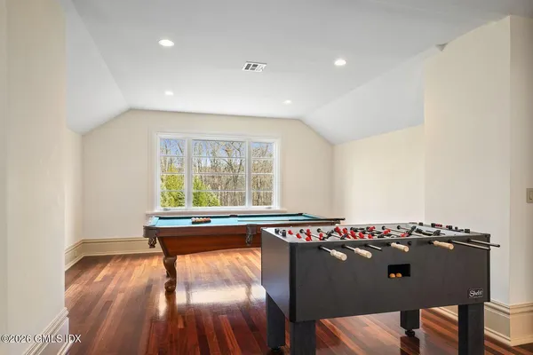 a living room with a large window