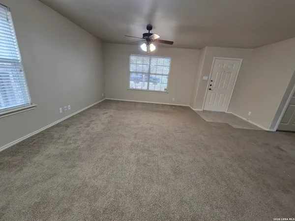 an empty room with a window