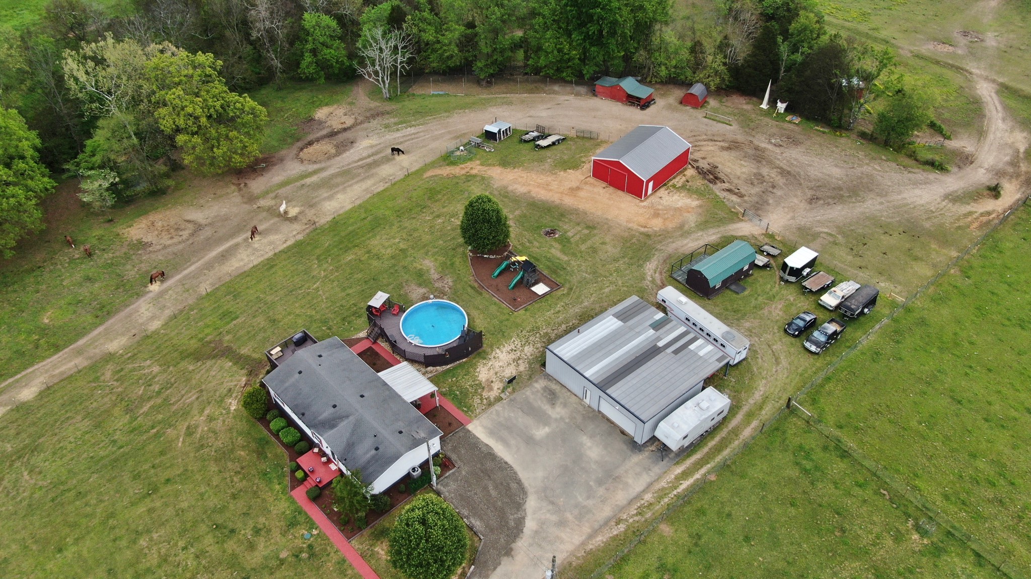 326 Ranch Road Portland, TN 37148 - Photo 13 of 30 an aerial view of a house with a yard