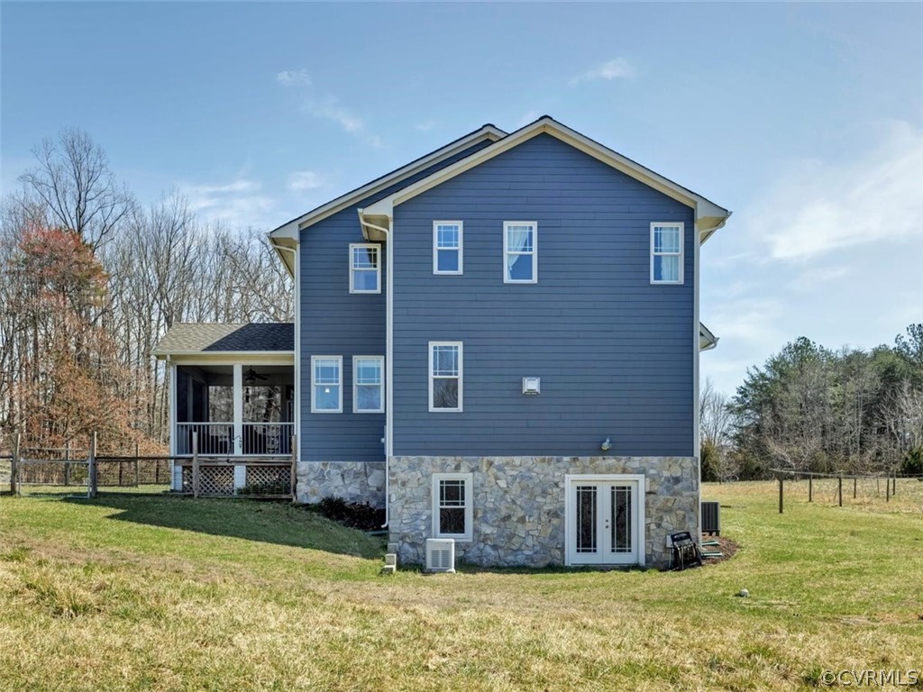 17169 Beaver Dam Road Beaverdam, VA 23015 - Photo 37 of 50 Rear of home showing basement with stone and ceme