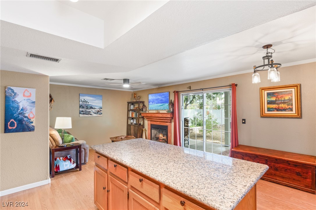 2316 Loggerhead Road Las Vegas, NV 89117 - Photo 13 of 35 View From Kitchen of Family Room and Back Door Slider