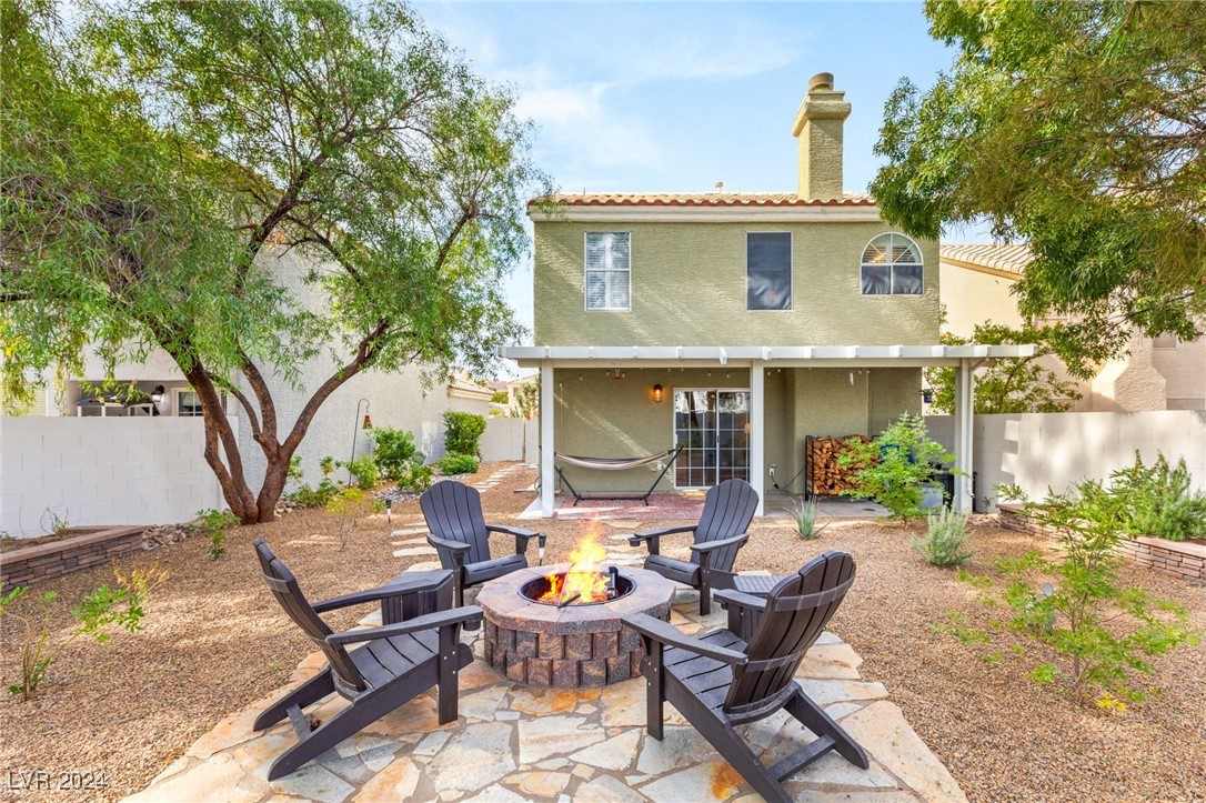 2316 Loggerhead Road Las Vegas, NV 89117 - Photo 31 of 35 Large Private Backyard with Firepit and Covered Patio