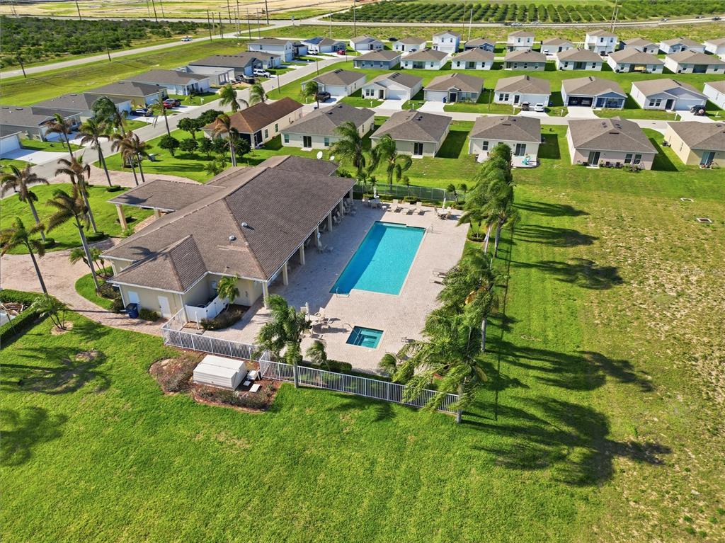 1637 Marble Street Sebring, FL 33870 - Photo 49 of 57 an aerial view of a house with a garden