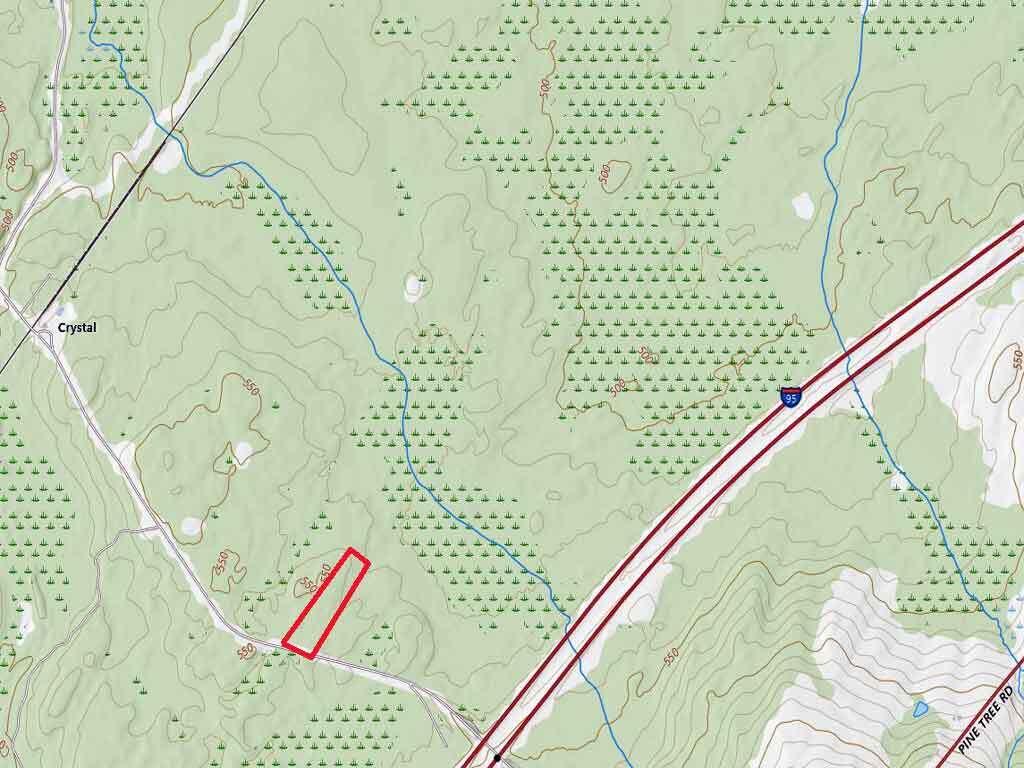 Lot D Cow Team Road Crystal, ME 04747 - Photo 5 of 6 contour-map-crystal-me