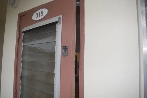 a close view of door