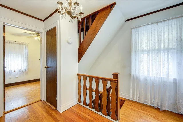 a view of entryway with wooden floor