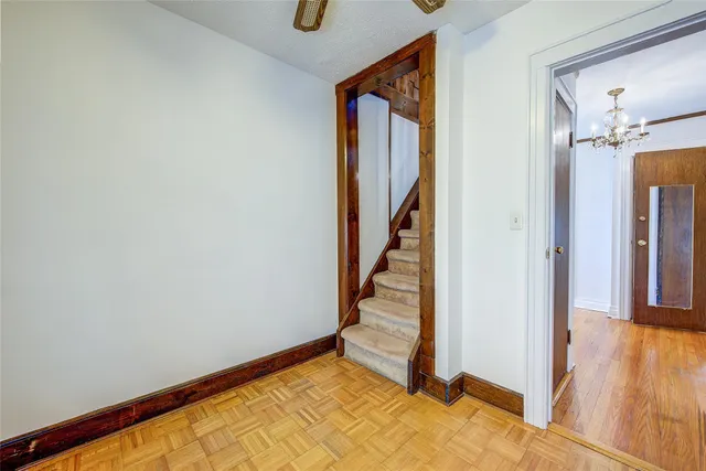 a view of an entryway with staircase