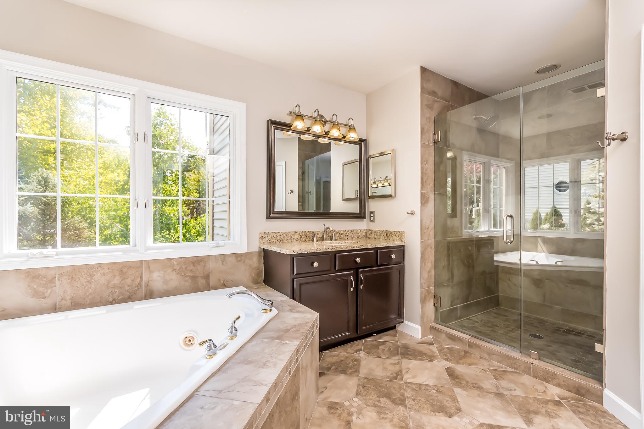 43268 Hillhead Place Leesburg, VA 20176 - Photo 24 of 53 a large bathroom with a tub sink and a mirror