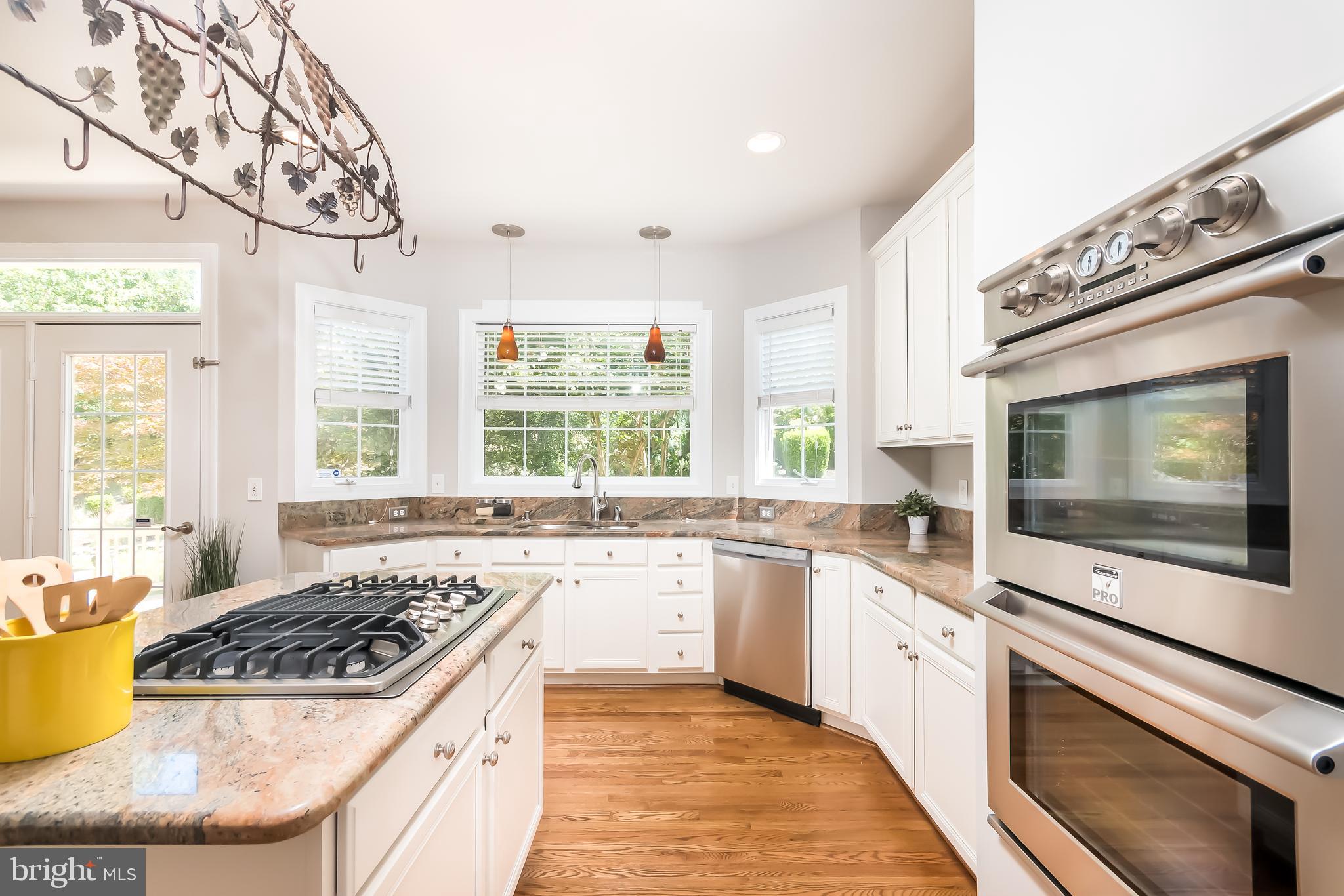 43268 Hillhead Place Leesburg, VA 20176 - Photo 6 of 53 a kitchen with stainless steel appliances a stove sink and microwave