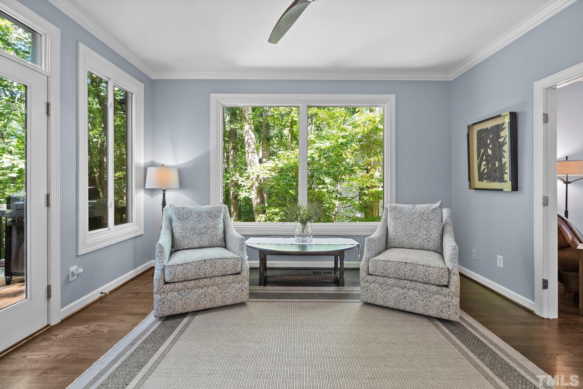 9 Montcrest Drive Durham, NC 27713 - Photo 15 of 43 a living room with furniture and a large window