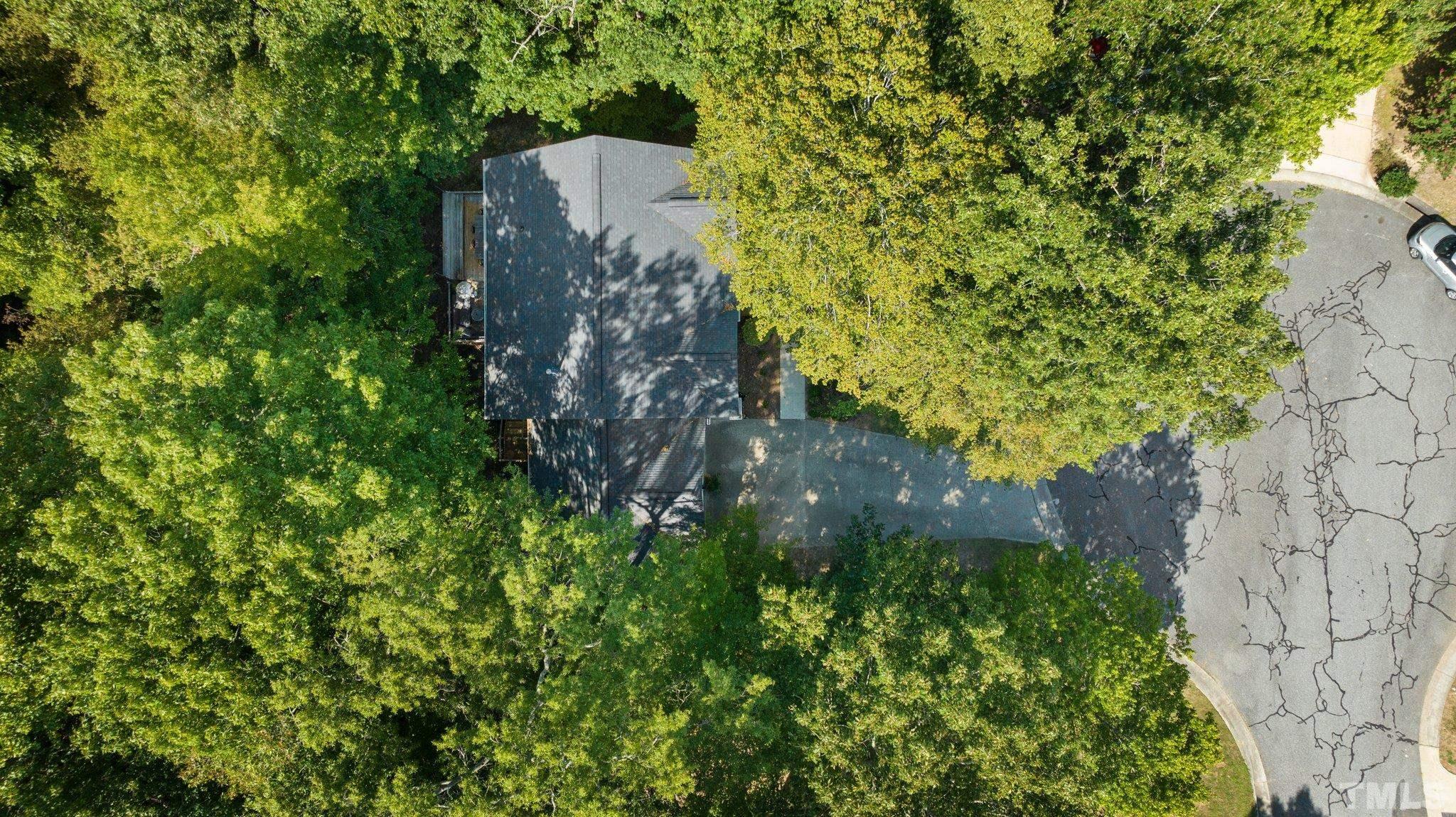 9 Montcrest Drive Durham, NC 27713 - Photo 42 of 43 a backyard of a house with lots of green space