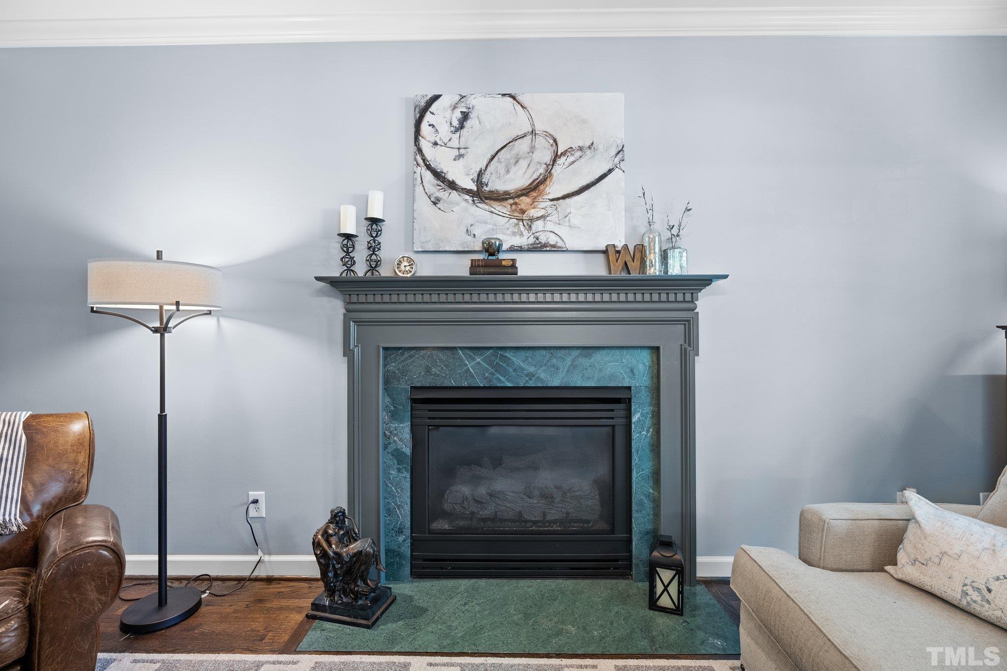 9 Montcrest Drive Durham, NC 27713 - Photo 10 of 43 a living room with furniture and a fireplace