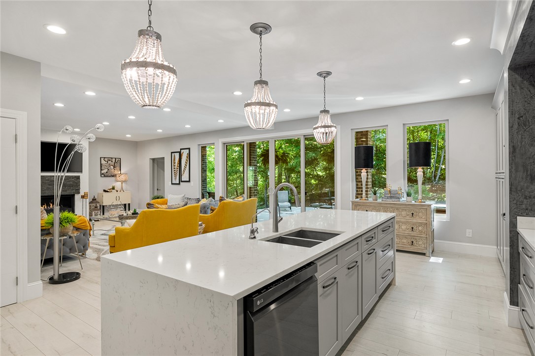 140 Turnberry Road Anderson, SC 29621 - Photo 13 of 44 This open concept kitchen and living area is perfect for entertaining.