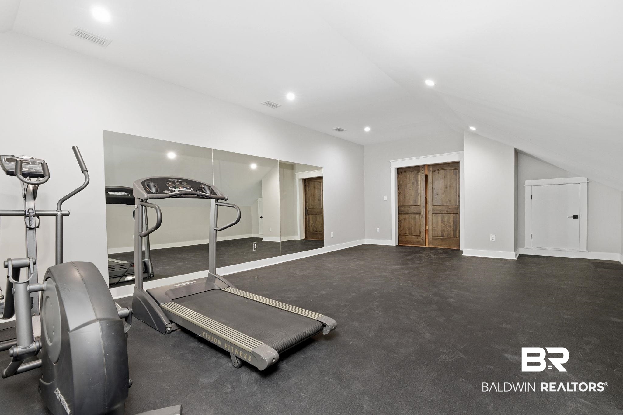 9501 Ben Hamilton Road Theodore, AL 36582 - Photo 52 of 69 Exercise room with lofted ceiling