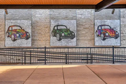 a view of entrance gate of the building